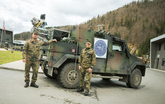 Ein Team des Zentrums für Geoinformationswesen der Bundeswehr/Dezernat Einsatzvermessung vermaß den TÜPl Hochfilzen mit seinem Spezialfahrzeug „Eagle“ IV zentimetergenau. (Foto: Bundesheer)