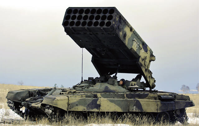 Das Steilfeuersystemen TOS-1A 