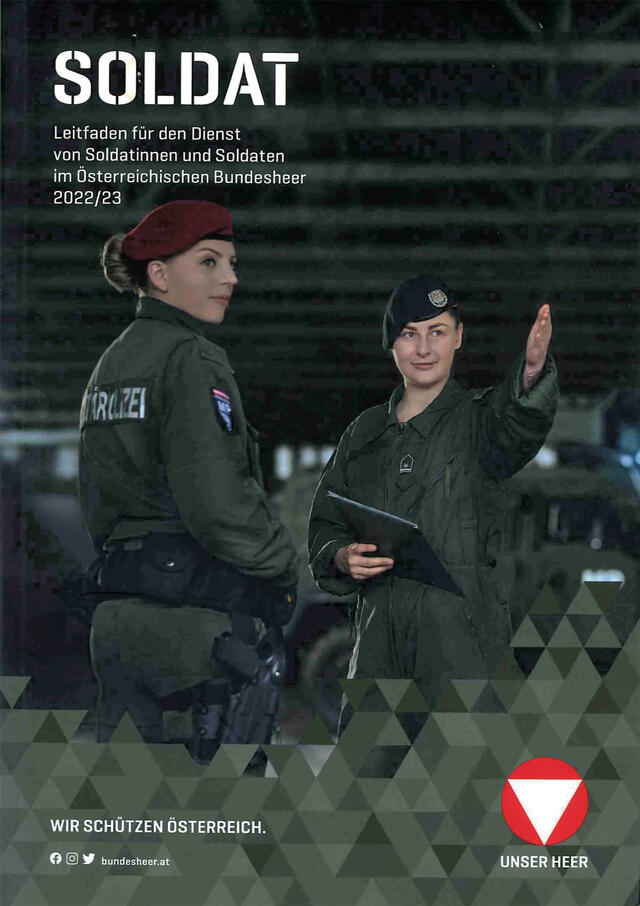 ...und zum Vergleich die Gestaltung der letzten Ausgabe 2023 mit dem Bundesheer-Logo und dem „Tarnmuster-Design“. (Foto: Bundesheer)