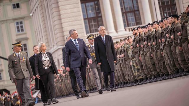 Angelobung von 950 Rekruten auf dem Wiener Heldenplatz am Staatsfeiertag. (Foto: Bundesheer/Paul Kulec)