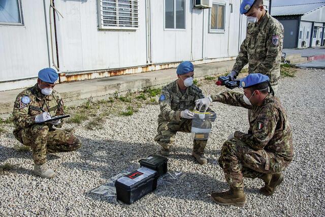Italienische und österreichische ABC-Spezialisten trainieren miteinander. (Foto: MLF PO)